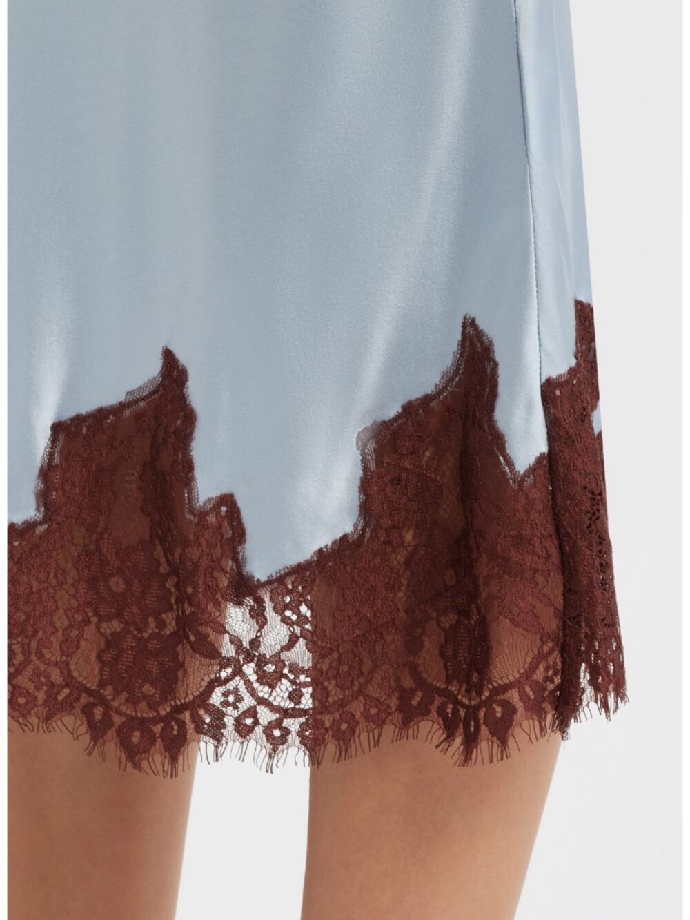 Carolina Lace Trim Silk Skirt - Picture 3 of 5